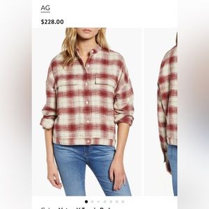 AG Smith plaid shirt jacket large